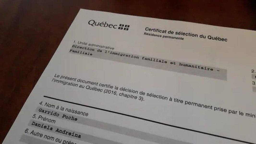 Illustration du Certificat de Sélection du Québec (CSQ)